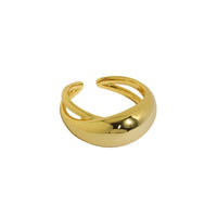 Geometry Oval Ellipse 925 Sterling Silver Adjustable Ring - KIAHMILLA