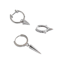 Geometry Rivet Fashion 925 Sterling Silver Hoop Earrings - KIAHMILLA