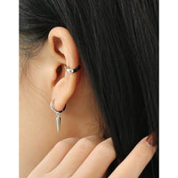Geometry Rivet Fashion 925 Sterling Silver Hoop Earrings - KIAHMILLA