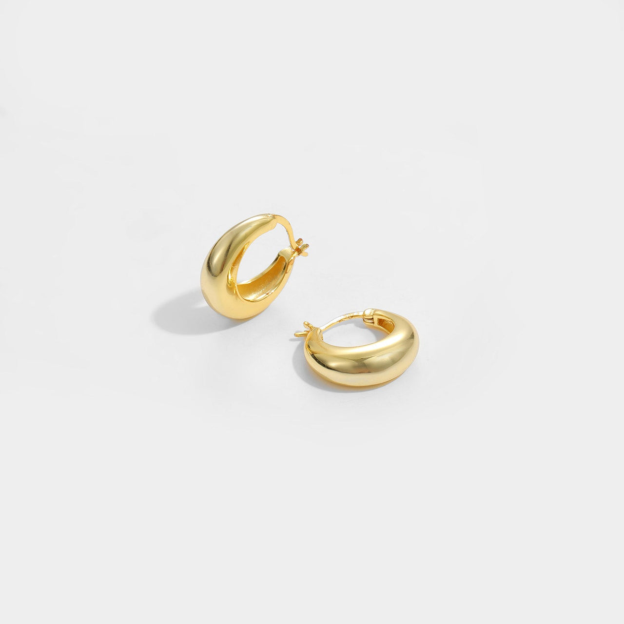 Geometry Round Circle 925 Sterling Silver Hoop Earrings - KIAHMILLA