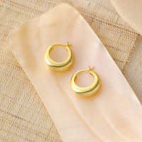Geometry Round Circle 925 Sterling Silver Hoop Earrings - KIAHMILLA