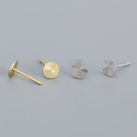 Geometry Round CNC Lathe 925 Sterling Silver Stud Earrings - KIAHMILLA
