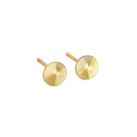 Geometry Round CNC Lathe 925 Sterling Silver Stud Earrings - KIAHMILLA