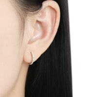 Geometry Round Irregular Gear 925 Sterling Silver Hoop Earrings - KIAHMILLA