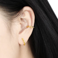 Geometry Round Irregular Gear 925 Sterling Silver Hoop Earrings - KIAHMILLA