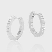 Geometry Round Irregular Gear 925 Sterling Silver Hoop Earrings - KIAHMILLA