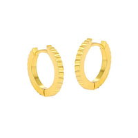 Geometry Round Irregular Gear 925 Sterling Silver Hoop Earrings - KIAHMILLA