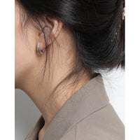 Geometry U Shape Fashion 925 Sterling Silver Hoop Earrings - KIAHMILLA