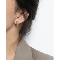 Geometry U Shape Fashion 925 Sterling Silver Hoop Earrings - KIAHMILLA