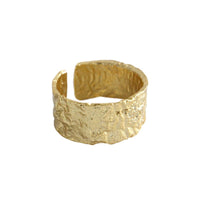 Gift Concave Convex 925 Sterling Silver Adjustable Wide Ring - KIAHMILLA