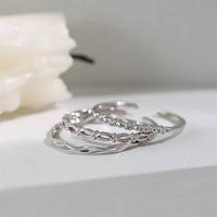 Gift CZ Simple 925 Sterling Silver Adjustable Ring - KIAHMILLA