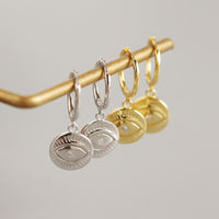 Gift Devil Eye 925 Sterling Silver Hoop Earrings - KIAHMILLA
