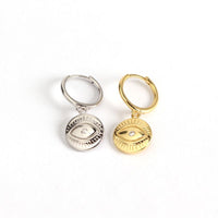 Gift Devil Eye 925 Sterling Silver Hoop Earrings - KIAHMILLA