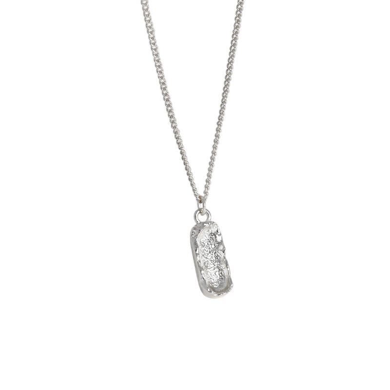Gift Irregular Peanut 925 Sterling Silver Necklace - KIAHMILLA