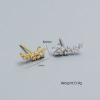 Girl Beautiful CZ Mini Flowers 925 Sterling Silver Stud Earrings - KIAHMILLA