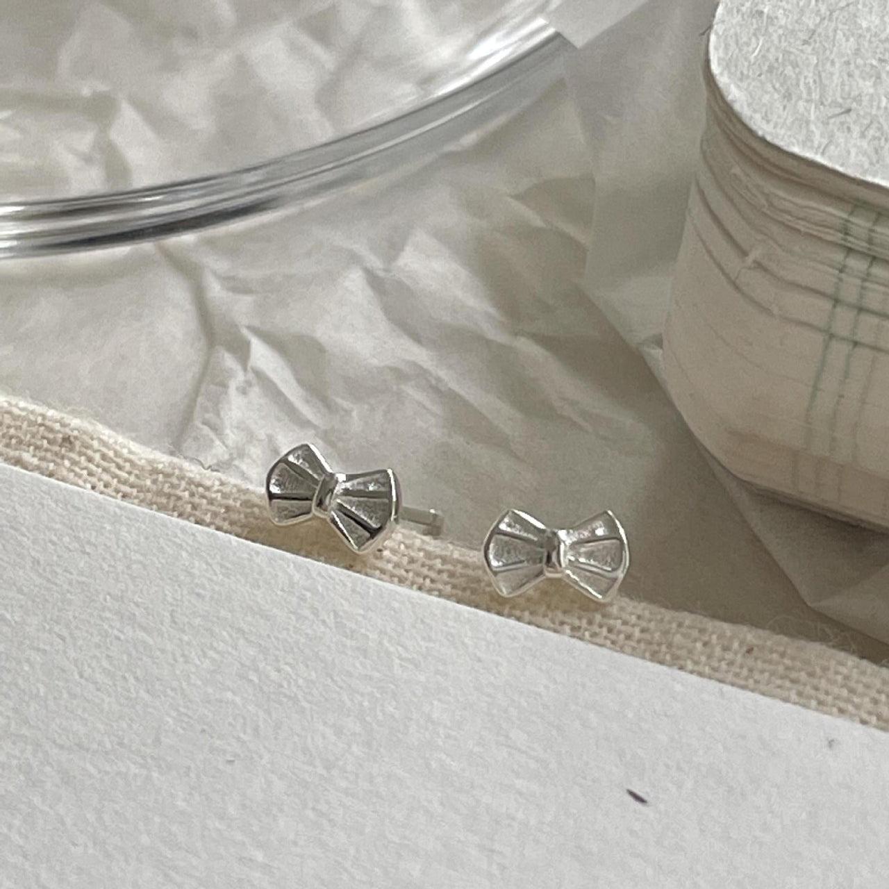 Girl Cute Mini Bow-Knot 925 Sterling Silver Stud Earrings - KIAHMILLA