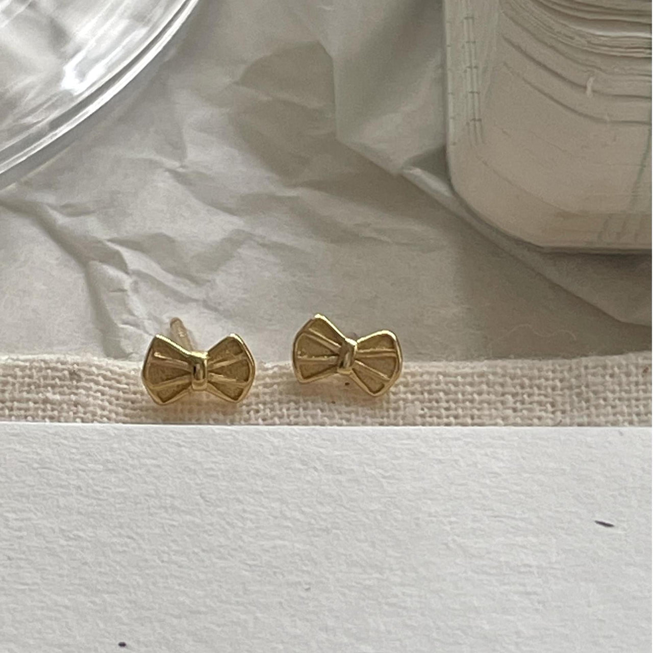Girl Cute Mini Bow-Knot 925 Sterling Silver Stud Earrings - KIAHMILLA