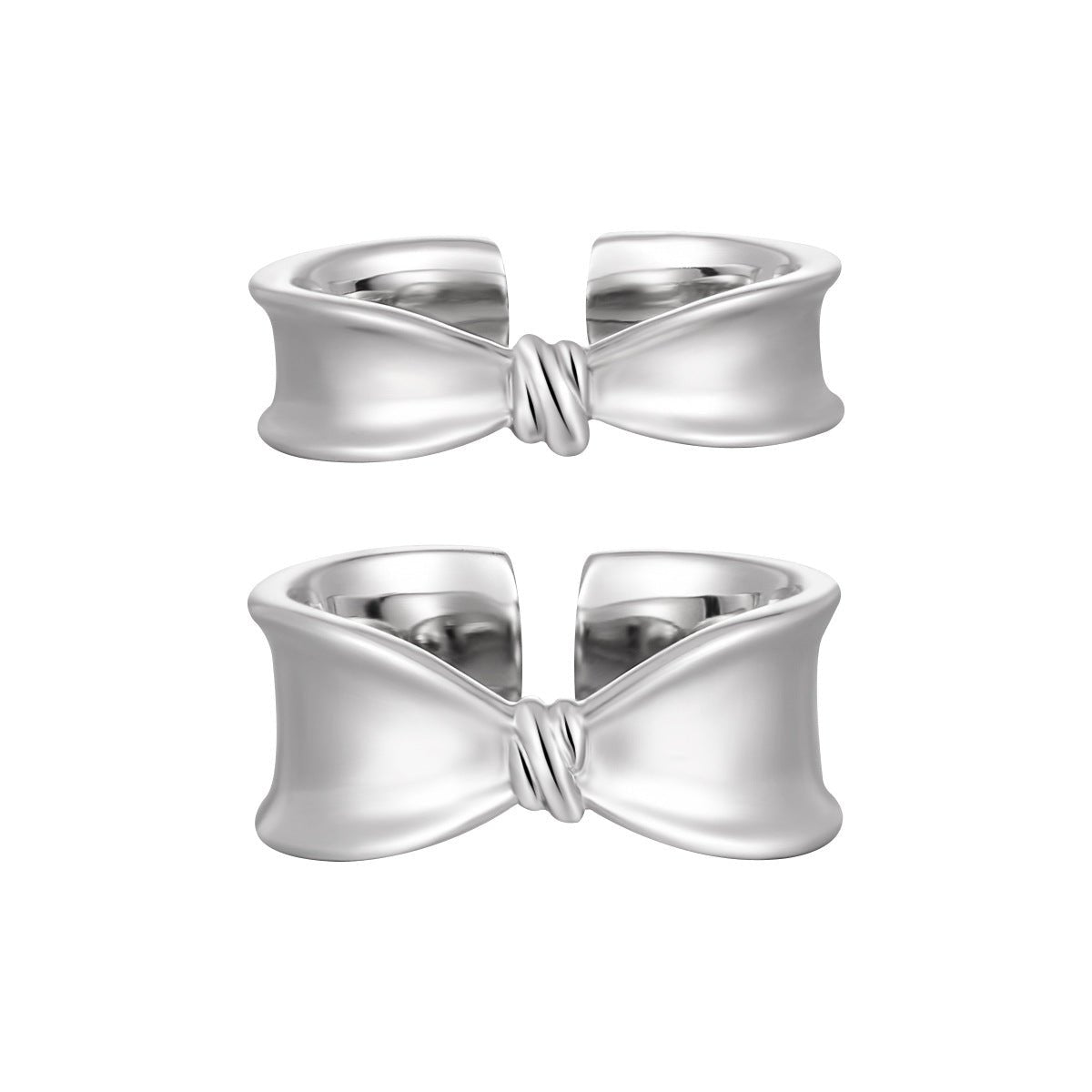 Girl Fashion Bow-knot 925 Sterling Silver Adjustable Ring - KIAHMILLA