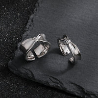 Girl Fashion Bow-knot 925 Sterling Silver Adjustable Ring - KIAHMILLA