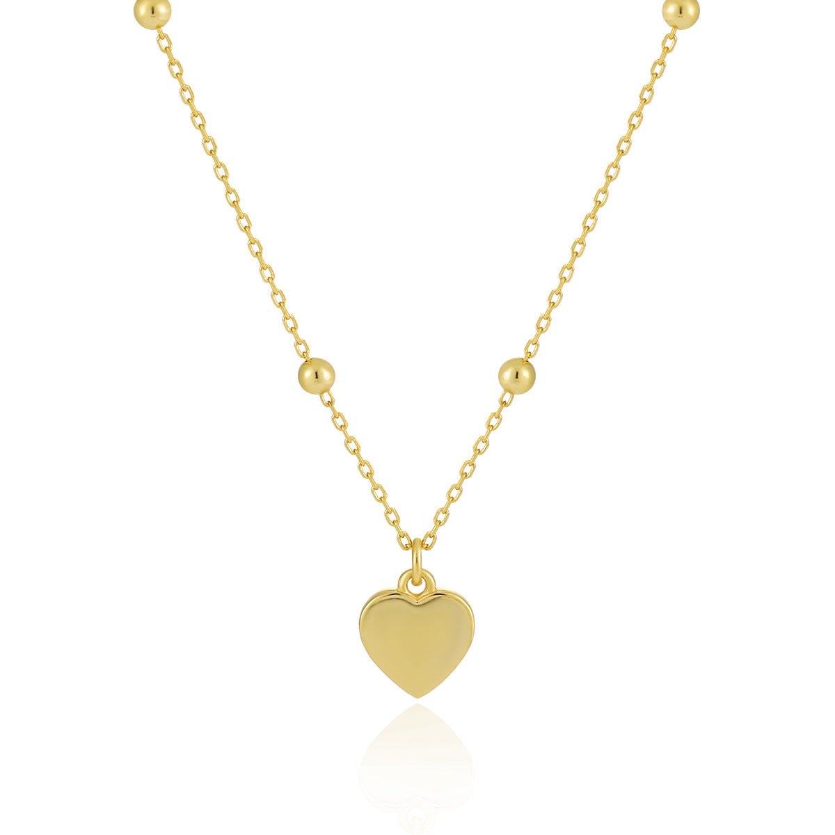 Girl Gift Simple Smoot Heart 925 Sterling Silver Necklace - KIAHMILLA