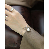 Girl Hollow Chain Heart 925 Sterling Silver Bracelet - KIAHMILLA