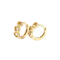 Girl Hollow Love Heart 925 Sterling Silver Huggie Hoop Earrings - KIAHMILLA