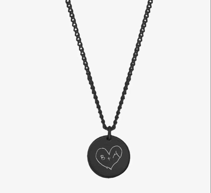 Handwritten Personalized Coin Necklace - Coolpeacock