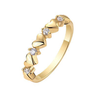 Heart Design Moissanite Inlaid Elegant Fashion 925 Sterling Silver Ring - KIAHMILLA