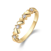 Heart Design Moissanite Inlaid Elegant Fashion 925 Sterling Silver Ring - KIAHMILLA