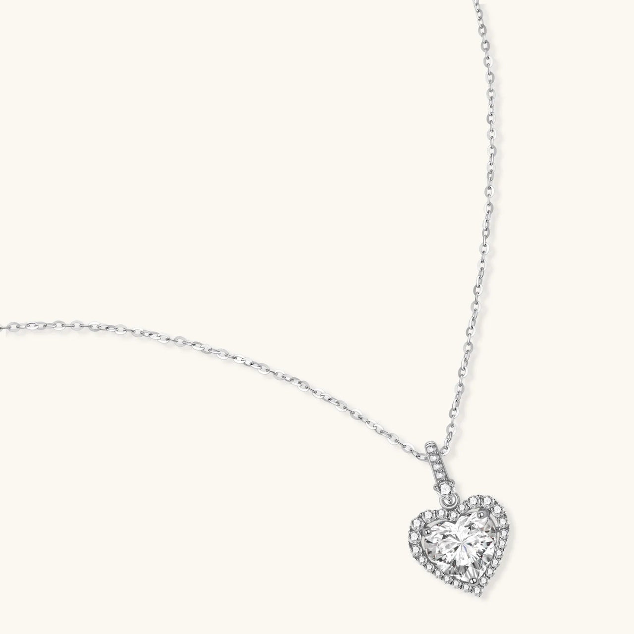 Heart of Light Moissanite Necklace by KIAHMILLA - KIAHMILLA