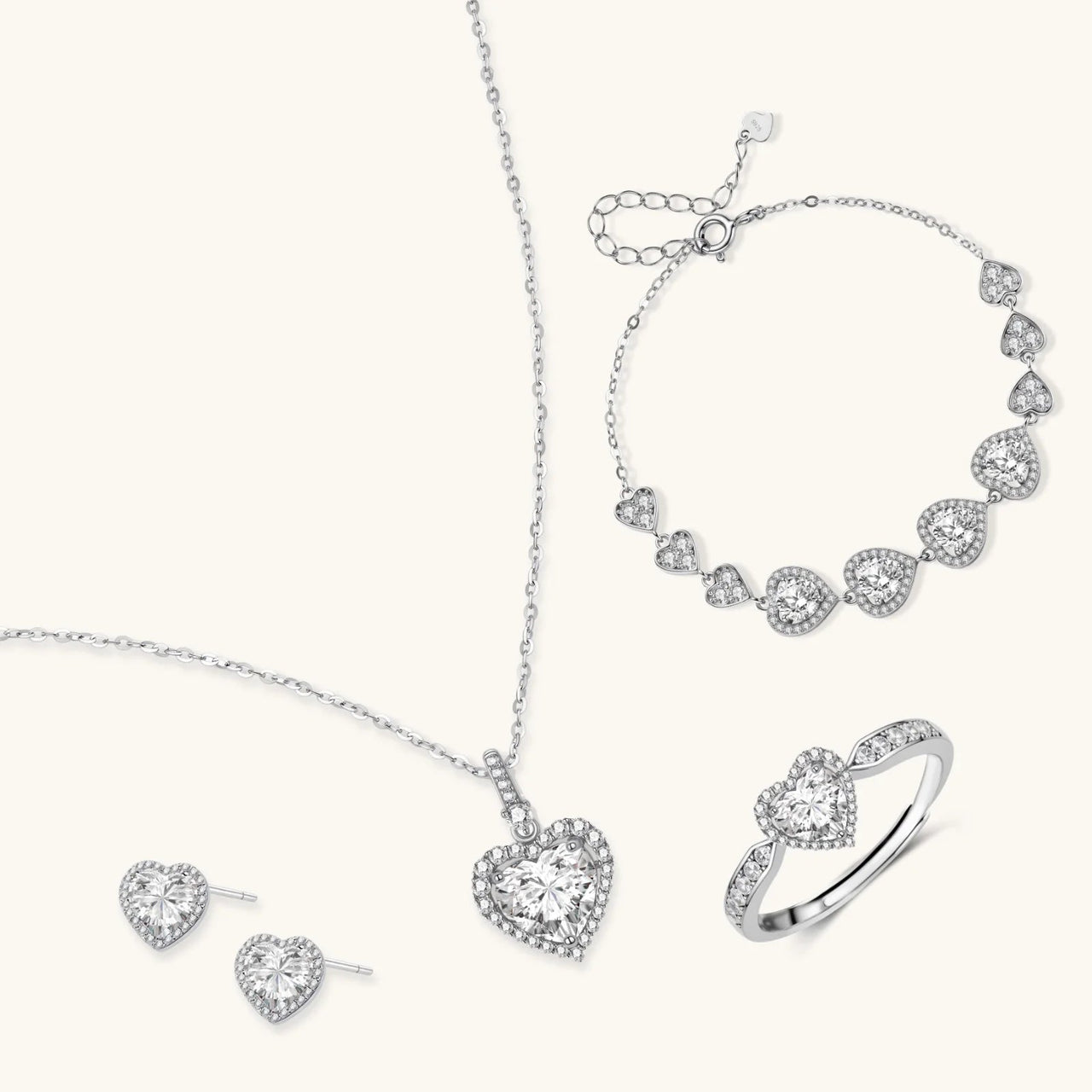 Heart Symphony Moissanite Set by KIAHMILLA - KIAHMILLA