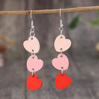 Heart Wood Dangle Earrings - Coolpeacock
