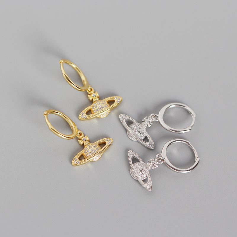 Holiday CZ Planet 925 Sterling Silver Hoop Earrings - KIAHMILLA