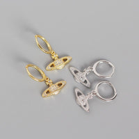 Holiday CZ Planet 925 Sterling Silver Hoop Earrings - KIAHMILLA
