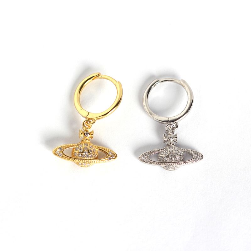 Holiday CZ Planet 925 Sterling Silver Hoop Earrings - KIAHMILLA