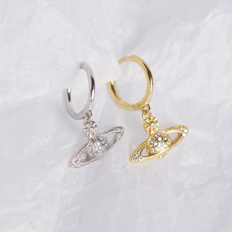 Holiday CZ Planet 925 Sterling Silver Hoop Earrings - KIAHMILLA