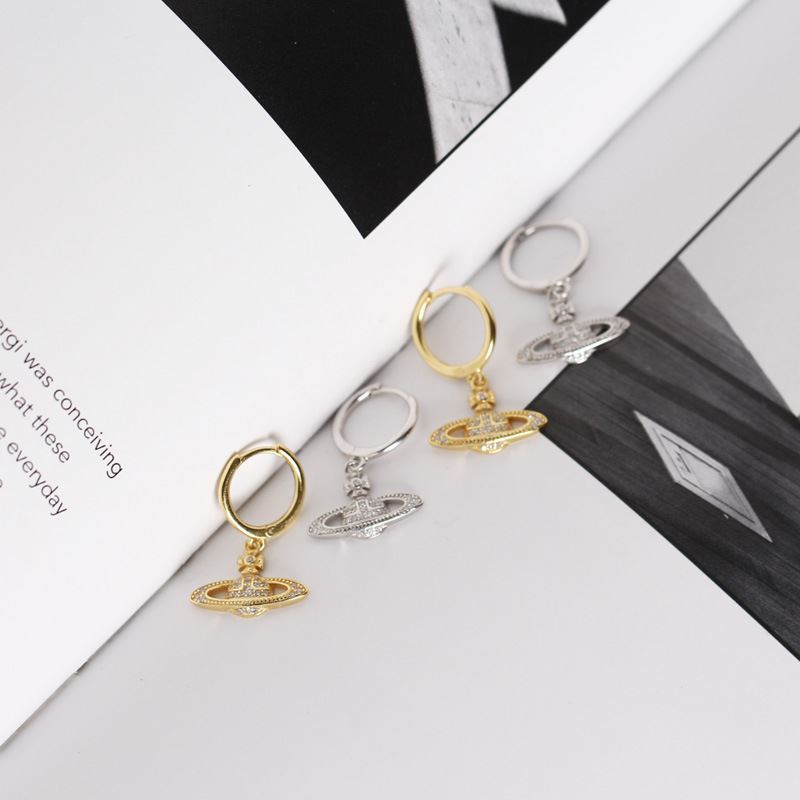 Holiday CZ Planet 925 Sterling Silver Hoop Earrings - KIAHMILLA