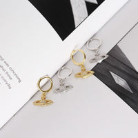 Holiday CZ Planet 925 Sterling Silver Hoop Earrings - KIAHMILLA