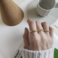 Holiday Hollow Twisted Index Finger Ring 925 Sterling Silver Adjustable Ring - KIAHMILLA