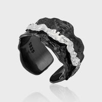 Holiday Irregular River 925 Sterling Silver Adjustable Ring - KIAHMILLA