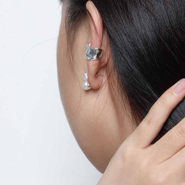 Holiday Irregular River 925 Sterling Silver Non-Pierced Earring(Single) - KIAHMILLA