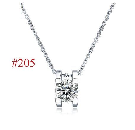 Holiday Moissanite CZ Waterdrop Round Flower 925 Sterling Silver Necklace - KIAHMILLA