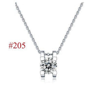 Holiday Moissanite CZ Waterdrop Round Flower 925 Sterling Silver Necklace - KIAHMILLA