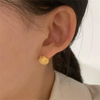 Holiday Ocean Shell Conch 925 Sterling Silver Stud Earrings - KIAHMILLA