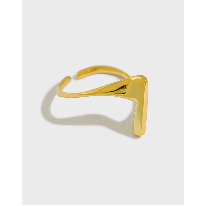 Holiday One Strip Simple 925 Sterling Silver Adjustable Ring - KIAHMILLA