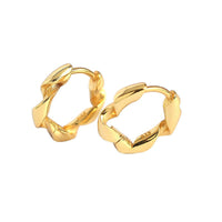 Holiday Twisted Circle 925 Sterling Silver Huggie Hoop Earrings - KIAHMILLA