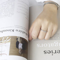 Hollow Chain 925 Sterling Silver Adjustable Ring - KIAHMILLA