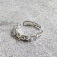 Hollow Chain 925 Sterling Silver Adjustable Ring - KIAHMILLA