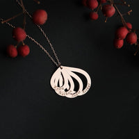 Hollow teardrop shape with customizable name design unique high-end necklace - KIAHMILLA