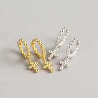 Holy Beads Cross 925 Sterling Silver Hoop Earrings - KIAHMILLA